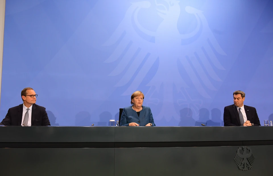 Ангела Меркель провела пресс-конференцию по итогам видеоконференции с премьер-министром Германии о текущей ситуации с коронавирусом