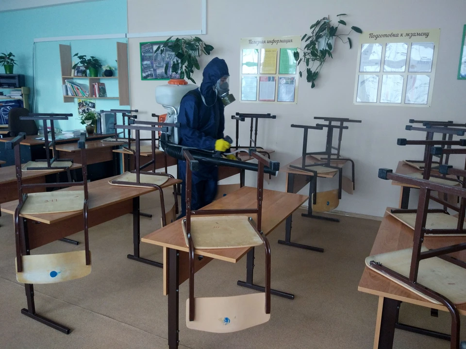 В Когалымских школах проводят масштабную дезинфекцию Фото: Официальный сайт органов местного самоуправления города Когалыма