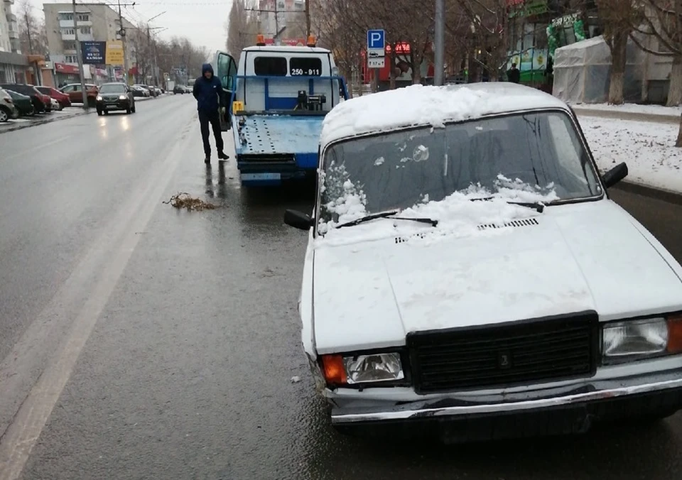 ВАЗ сильно помяли при падении