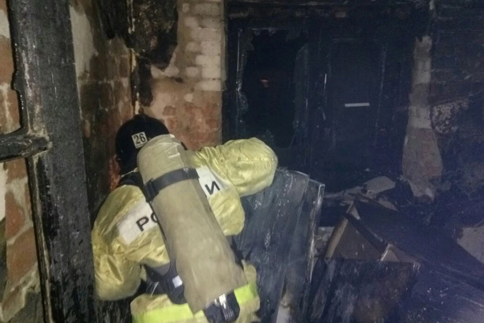 Площадь пожара составила около 40 квадратных метров