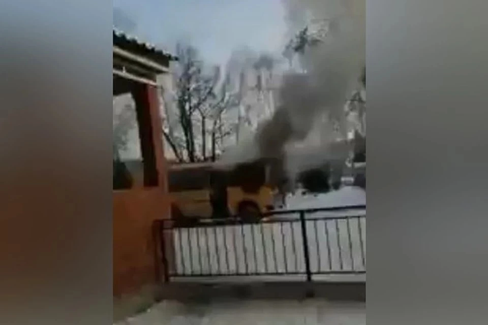 Прокуратура выяснила причину пожара в школьном автобусе в селе под Новосибирском. Фото: "Инцидент Новосибирск"