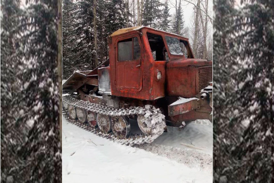 Изъятый трактор.
