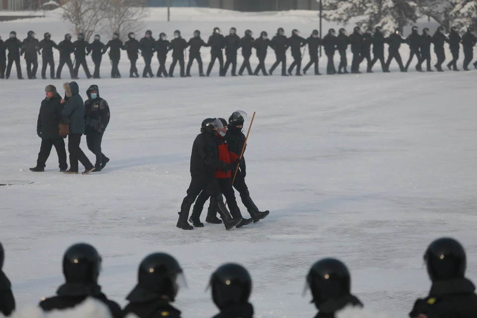 Задержания на митинге