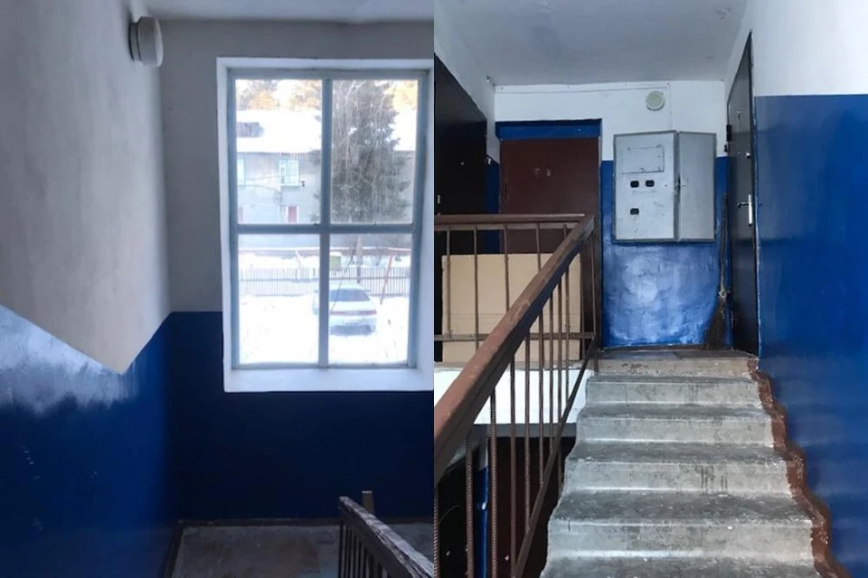 Тюменцы любуются свежим ремонтом в подъездах после жалобы на бездействие УК.