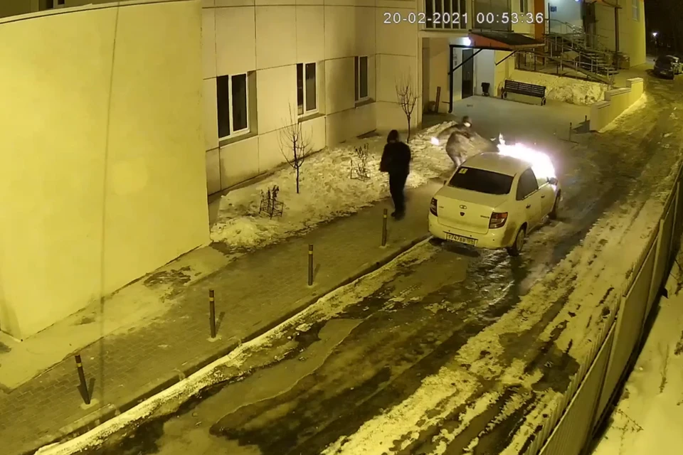 У человека, поджигавшего автомобиль, загорелась рука