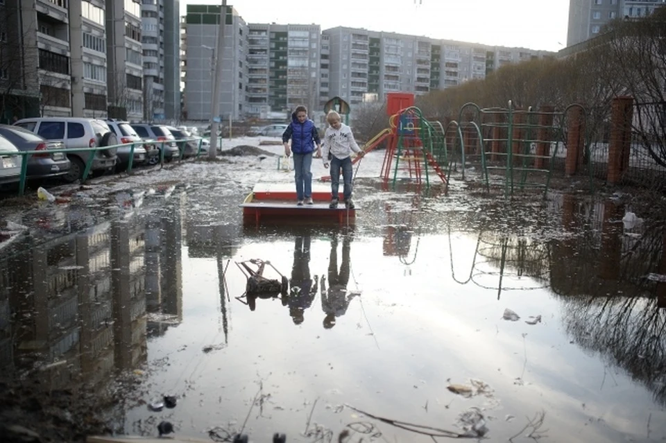 В Новосибирске около 200 придомовых территорий может затопить талыми водами.