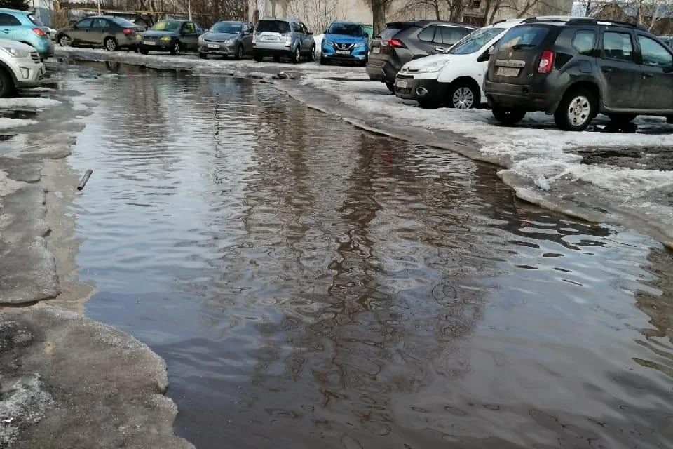 Рязанцы пригласили чиновников полюбоваться глубоководными лужами. Фото предоставлено жителями поселка Дягилево.