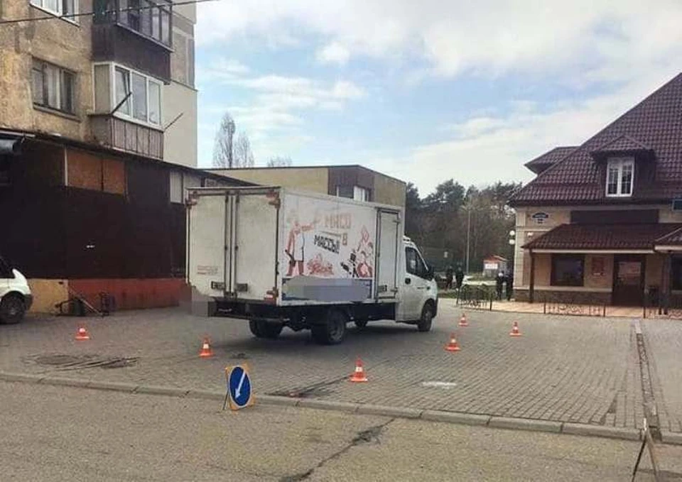 Грузовик после ДТП