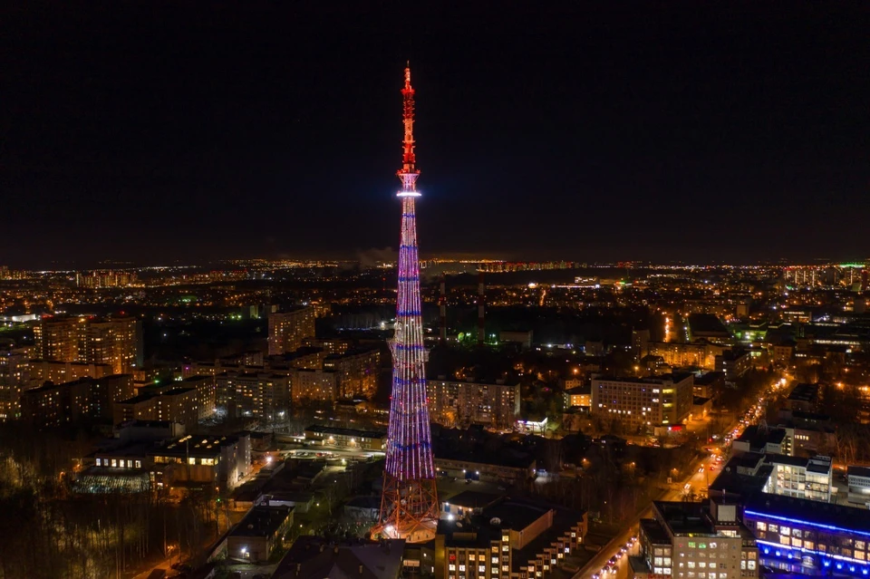 Подсветку нижегородской телебашни модернизировали к 800-летию города
