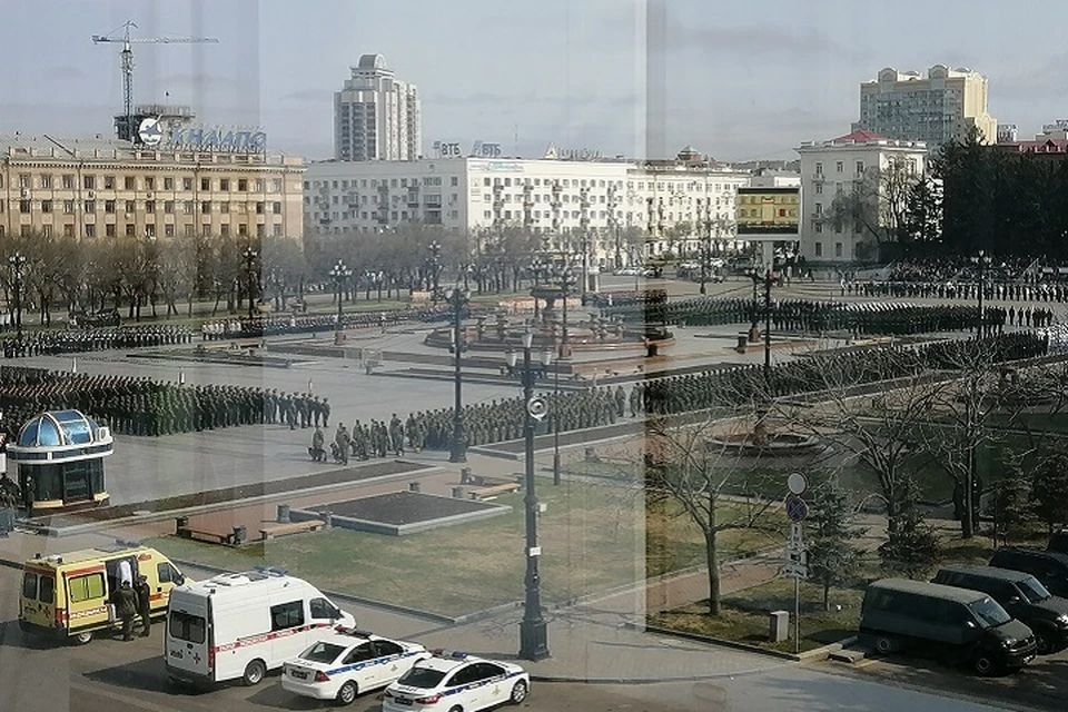 Дороги перекрыты из-за репетиции парада Победы в Хабаровске в 2021 году