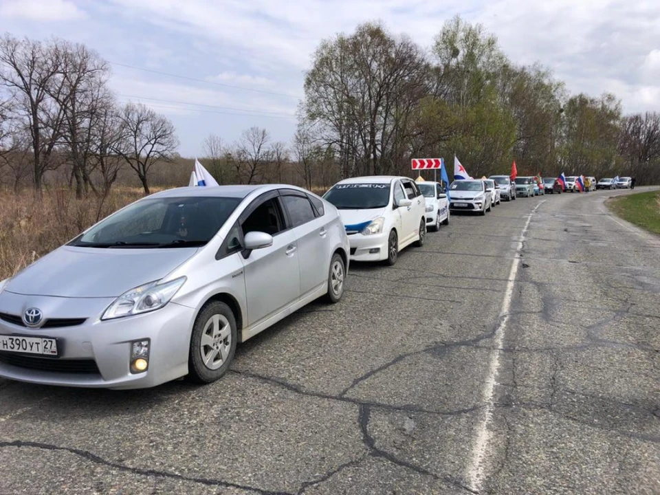 День Победы отмечают в Хабаровском крае праздничными автопробегами