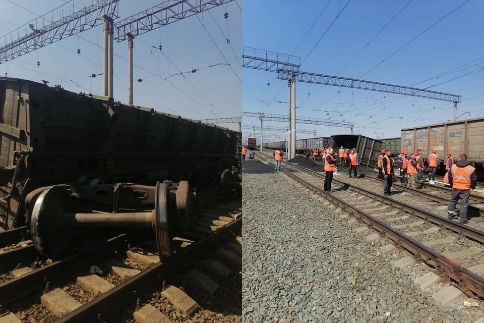 В Новосибирской области с рельсов сошли три вагона грузового поезда. Фото: "Чаны | Чёрный и Белый список"