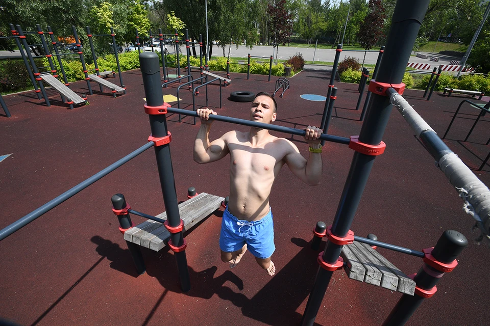 В 40 парках Москвы работают площадки для спортивных тренировок.