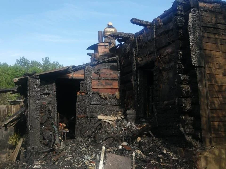 Пожар на улице Тургенева в Поливановке