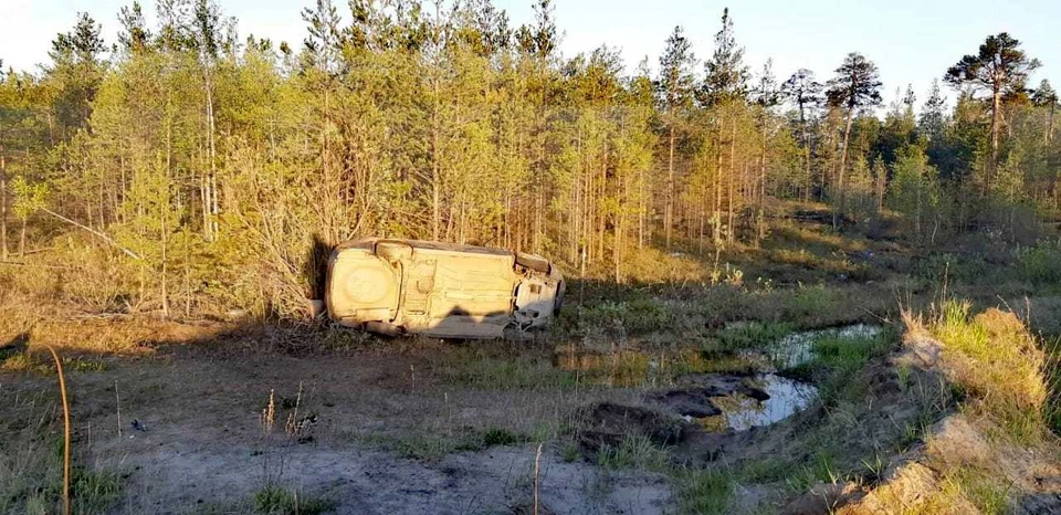 В Сургутском районе водитель скончался в ДТП, перевернувшись в кювет Фото: ГИБДД России
