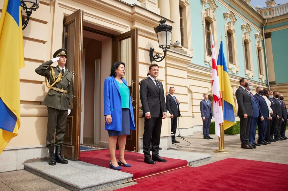 Встреча президентов Украины и Грузии началась с конфуза. Фото: официальное интернет-представительство президента Украины
