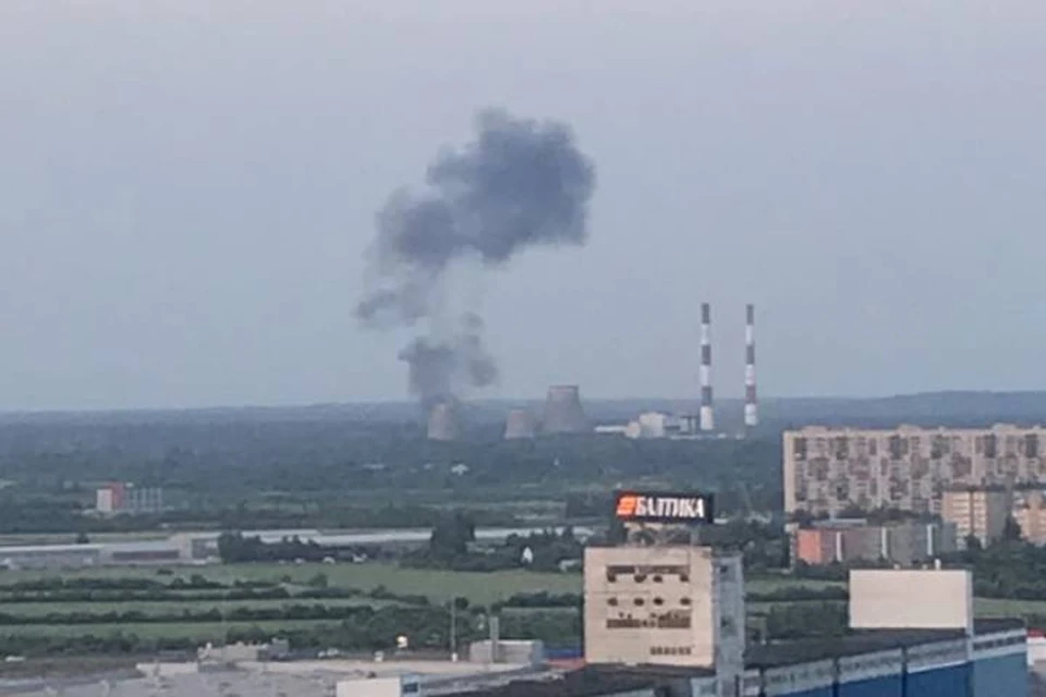 Пожар произошел на ТЭЦ под Петербургом