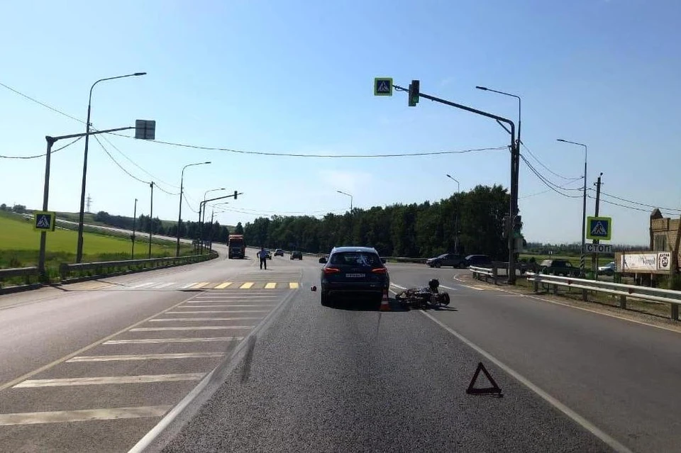 ДТП с мотоциклистом на трассе "Дон"