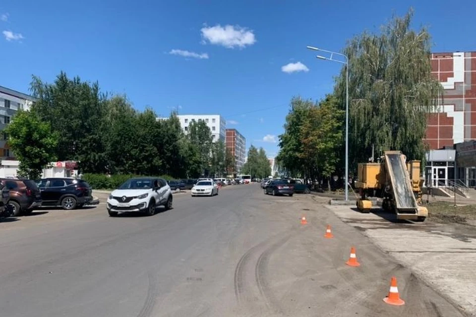 Участок ремонтируемой дороги от проспекта Дружбы Народов до проспекта Хасана Туфана в Набережных Челнах. Фото: мэрия города
