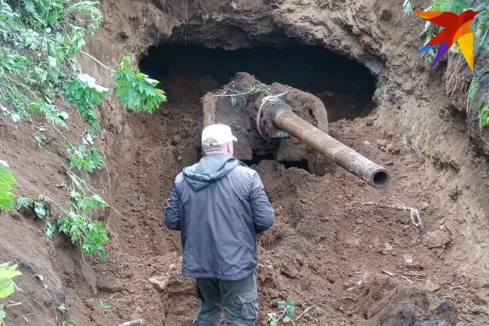 Японская пушка лежала под землей в окрестностях Северо-Курильска. Фото: Сергей Лакомов