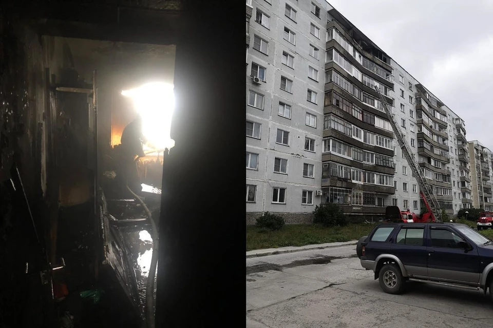 Пожар в 9-этажке в Советском районе Новосибирска удалось потушить. Фото: ГУ МЧС по НСО