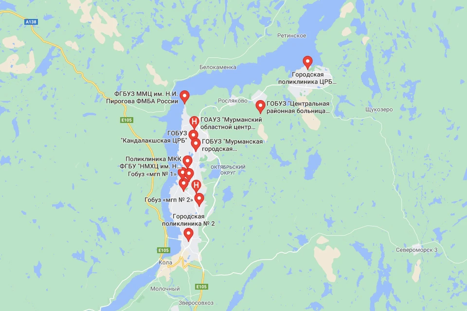 Также информация доступна на региональном портале «Наш Север» и на Яндекс.Картах. Фото: Google Maps