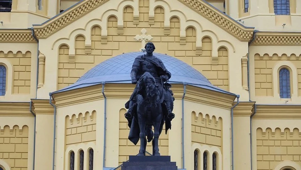 Памятник Александру Невскому на нижегородской Стрелке официально откроют в августе. ФОТО: https://www.instagram.com/gsnikitin/