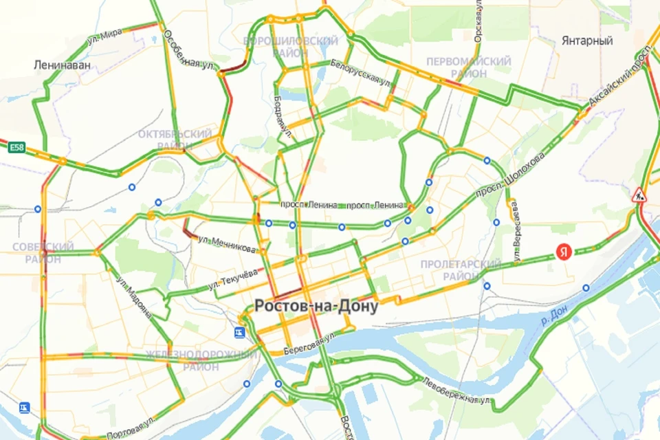 Вечерние пробки в Ростове