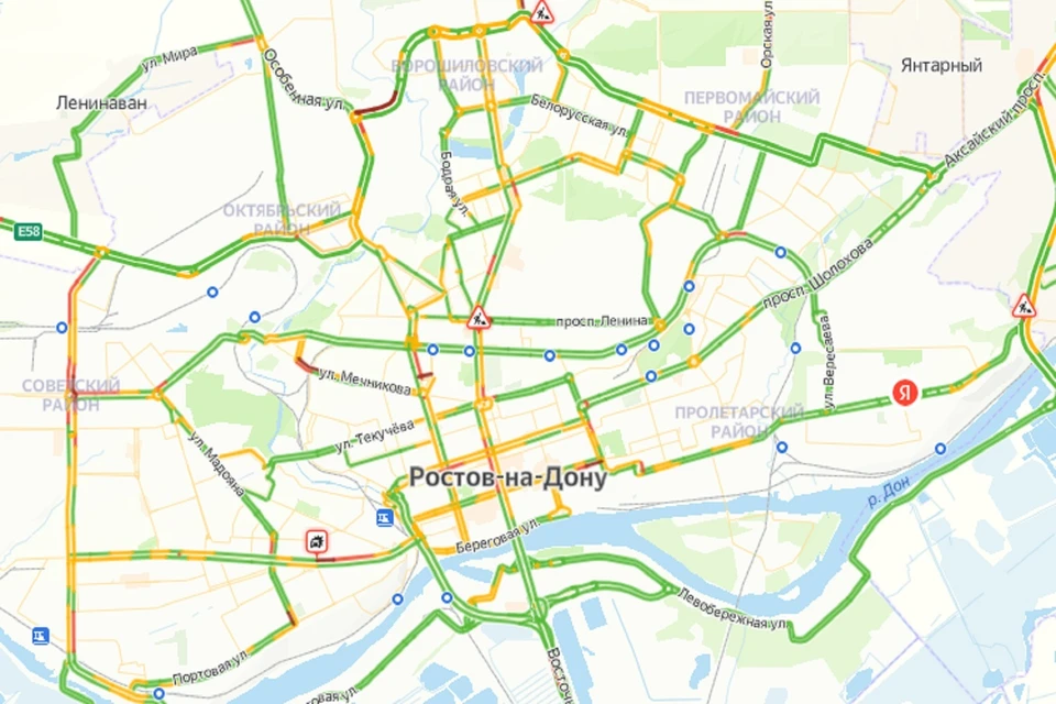 Вечерние пробки в Ростове