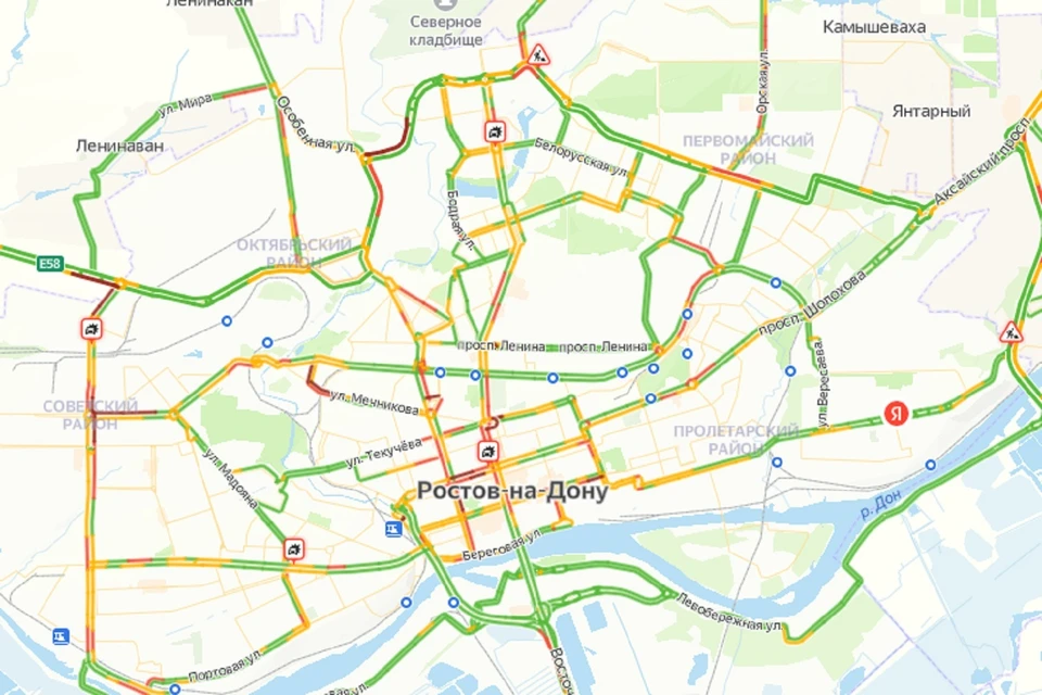 Вечерние пробки в Ростове