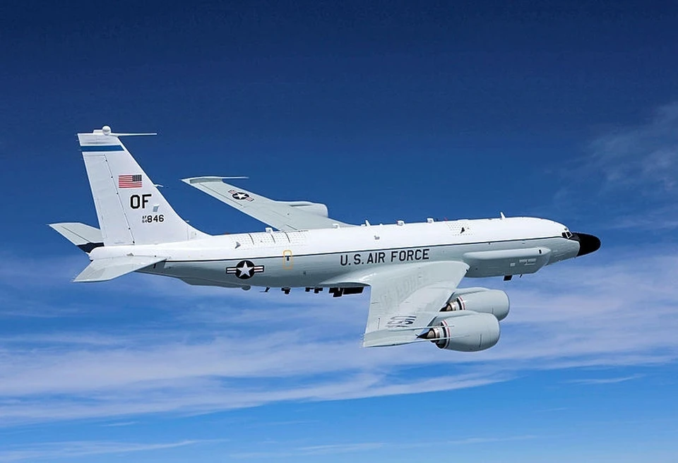 ВВС США Boeing RC-135V в небе. Фото: "Википедия"