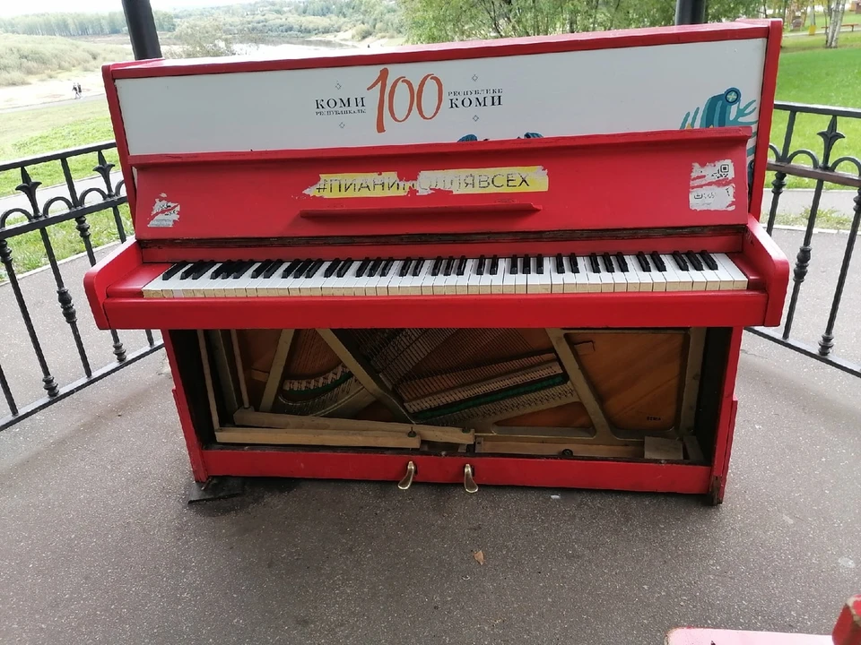 До следующего лета организаторы проекта будут думать, восстанавливать ли это пианино или искать другой инструмент. Фото: Полина Шабанова.