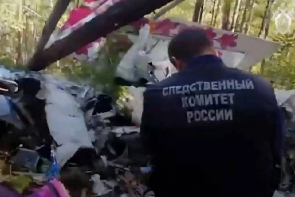 На месте крушения самолета L-410 под Казачинским найден второй бортовой самописец. Фото: СК РФ