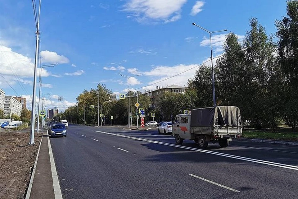 В Красноярске на улице Павлова завершается ремонт. Фото: пресс-служба администрации города