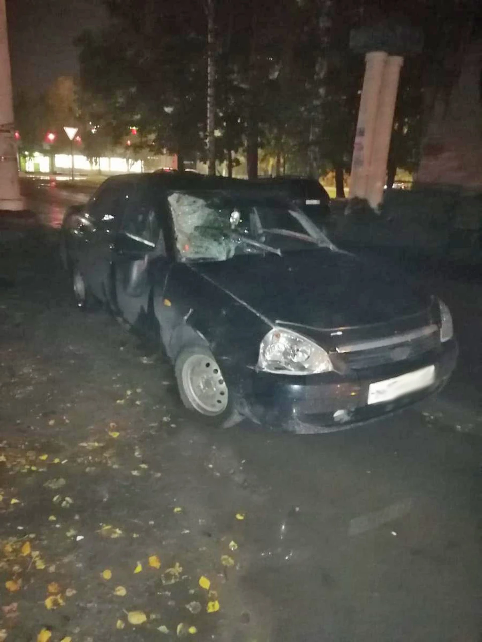 Мальчик переходил дорогу на светофоре