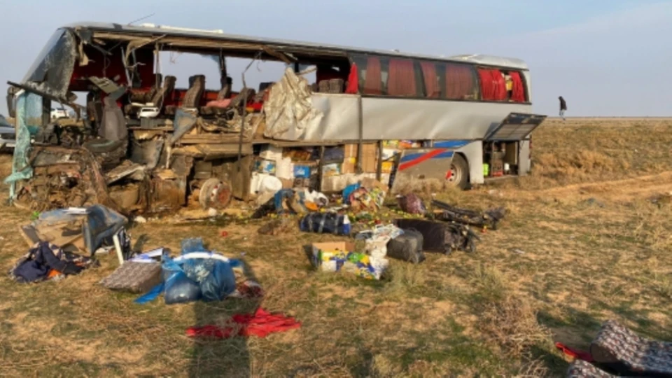 Смертельное ДТП в Калмыкии. Фото: СУ СК РФ по Республике Калмыкия.
