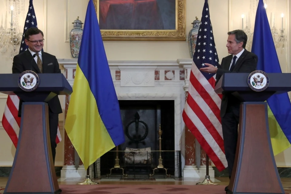 Совместная пресс-конференция госсекретаря США Энтони Блинкена и министра иностранных дел Украины Дмитрия Кулебы в Вашингтоне