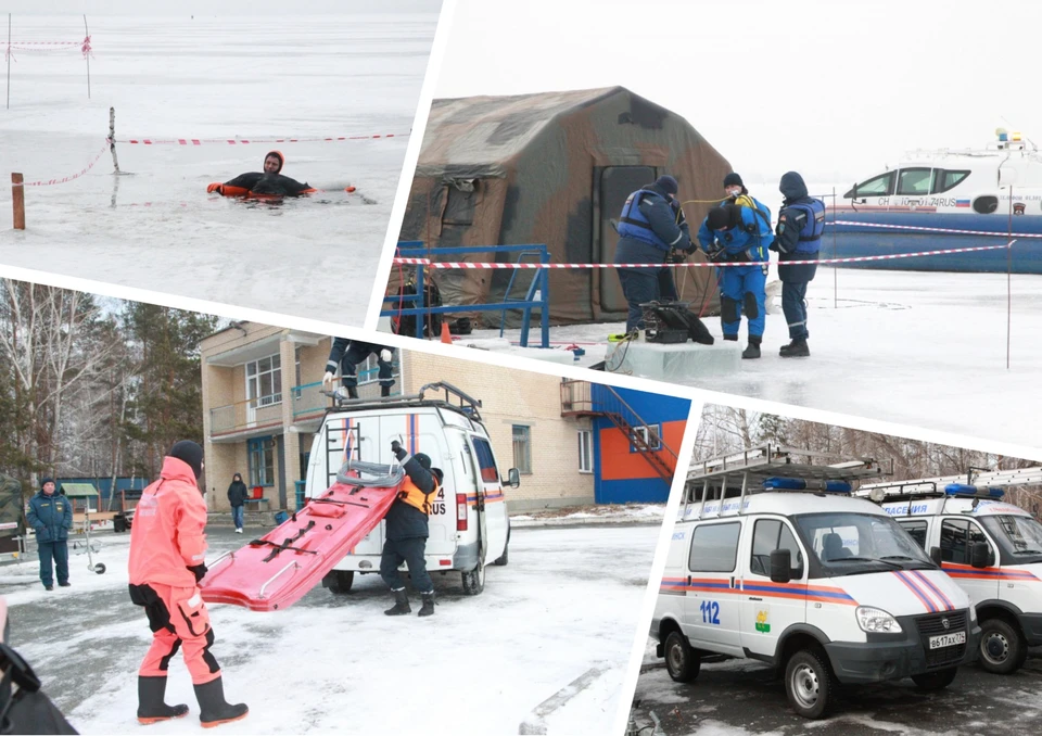 На Шершневском водохранилище развернули мобильный штаб по оказанию помощи. Фото: администрация Челябинска