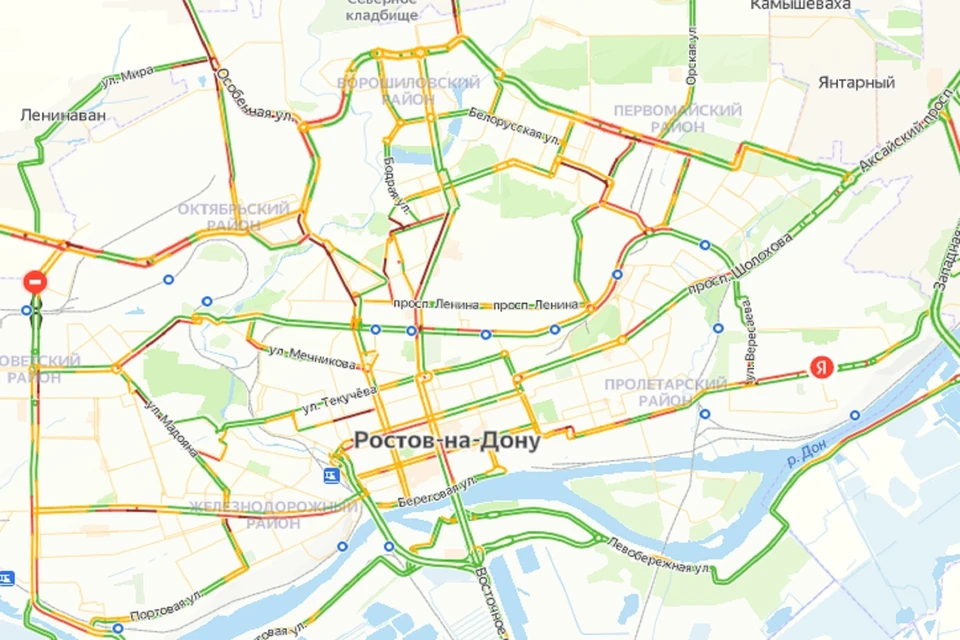 Утренние пробки в Ростове