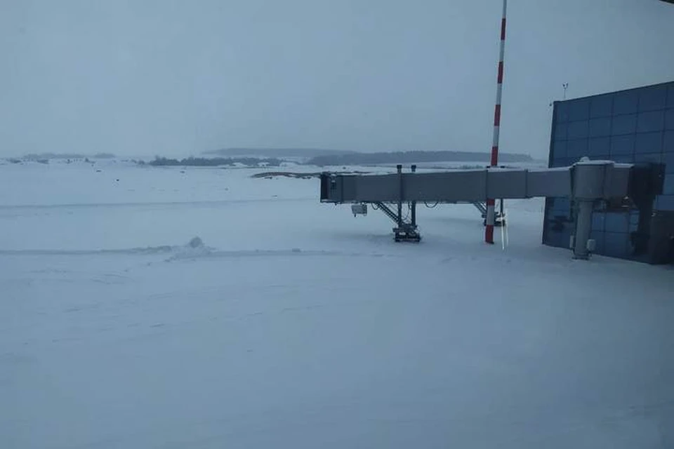 Так сейчас выглядит взлетная полоса пермского аэропорта.