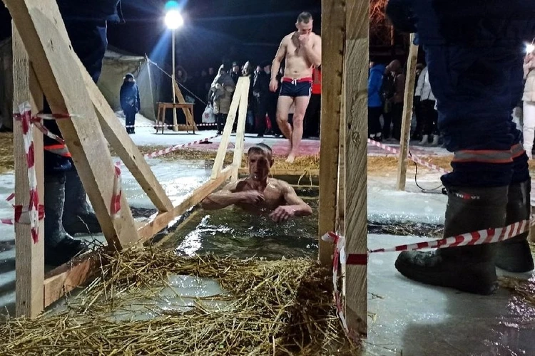 Фото и видео ночных купаний на Крещение в Новосибирске 2022: собрали лучшие кадры из купелей