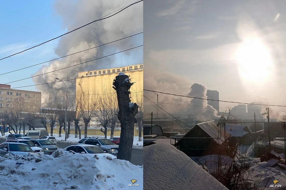 В Октябрьском районе Новосибирска произошел пожар. Фото: "АСТ-54".