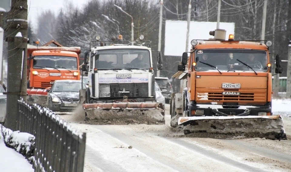 В Смоленске представили график уборки снега в выходные дни. Фото: пресс-служба администрации Смоленска.