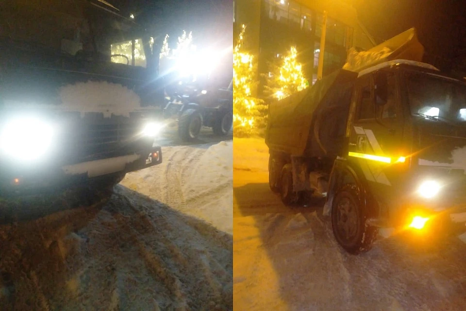 Жительница Новосибирска пожаловалась на шумный вывоз снега по ночам в Академгородке. Фото: "АСТ-54".