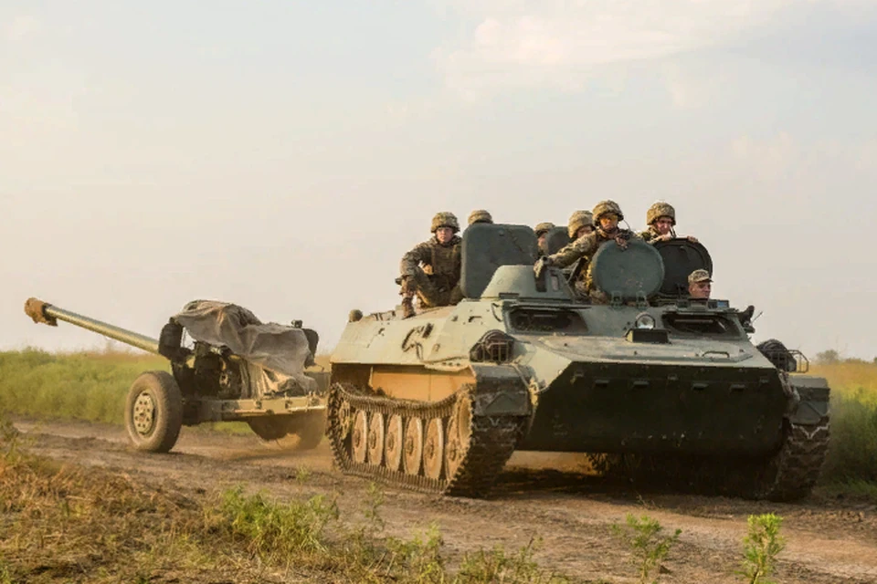 Кроме крупнокалиберных минометов, ВСУ использовали также танковые орудия. Фото: штаб «ООС»