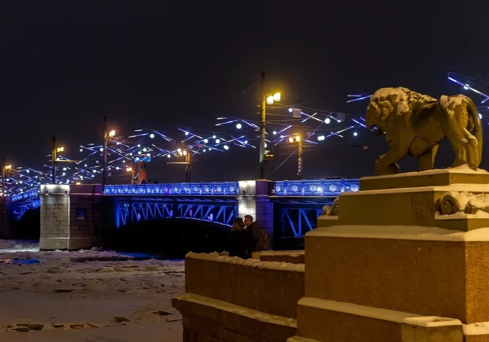 Дворцовый мост окрасят российским триколором в честь 23 февраля