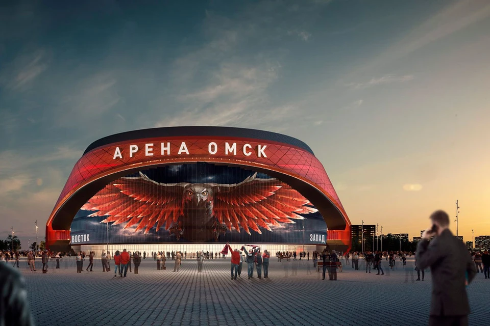 Возможный перенос Молодежного чемпионата мира по хоккею 2023 года, который планировалось провести в Новосибирске и Омске, не скажется графиках строительства «Арены Омск». Фото: «Газпром нефть»
