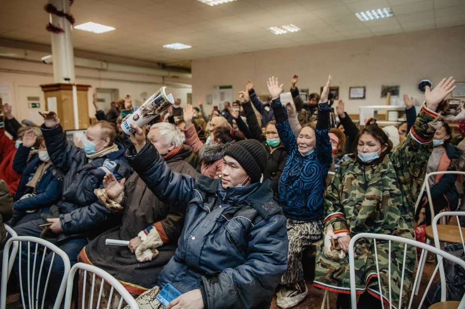 Сход жителей единогласно голосовал за участие в программе переселения. Фото предоставлено Норникелем