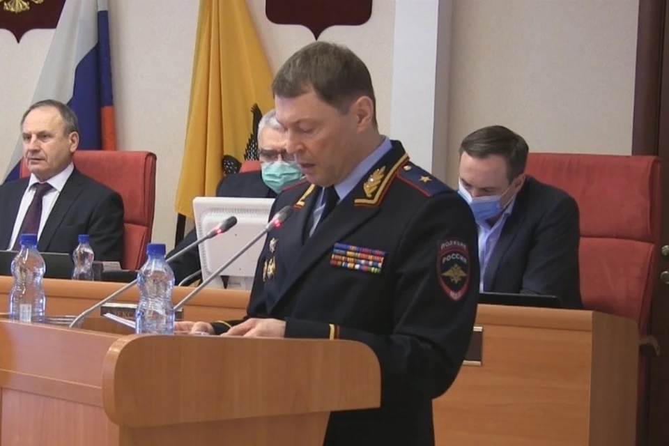 Андрей Липилин отчитался по работе полиции за 2021 год. Фото: УМВД России по Ярославской области