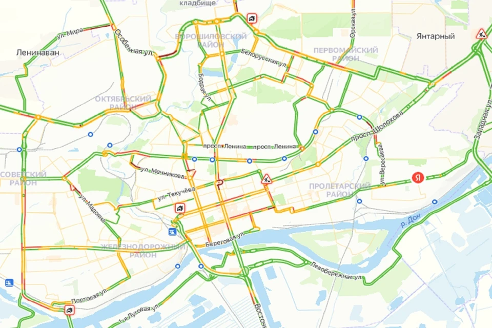 Вечерние пробки в Ростове